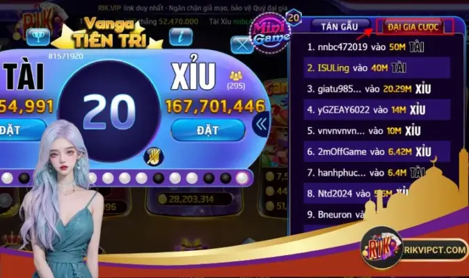 Đại gia chơi lớn Rikvip là những người xuống vốn mạnh tay Đại gia chơi lớn Rikvip là những người xuống vốn mạnh tay